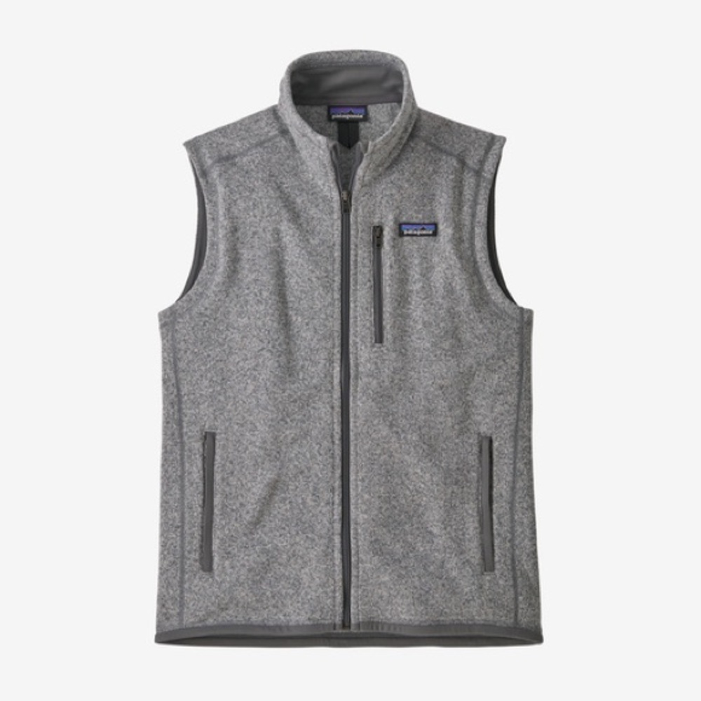 Patagonia Better Sweater Knit Fleece Vest Full Zip Gray Men's Sz XL LOGO Front
